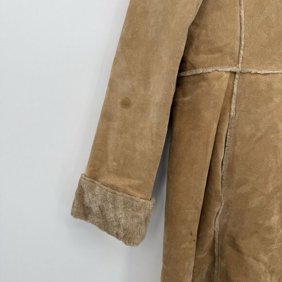 Guess Vintage Y2k Suede Leather Faux Fur Penny Lane Style Jacket Size Medium - Picture 2 of 12